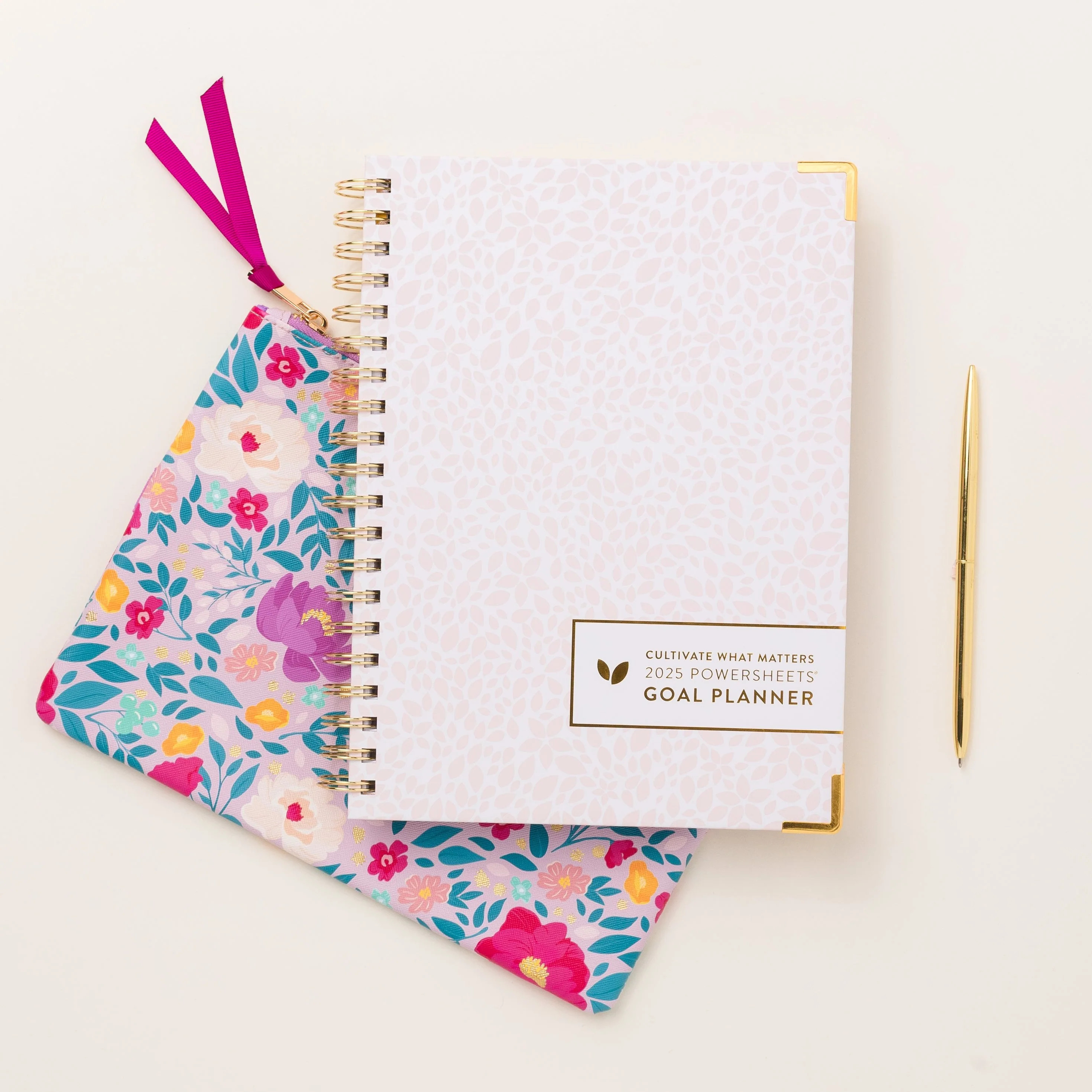 2025 One-Year PowerSheets® Goal Planner | Petal Confetti | Cultivate What Matters