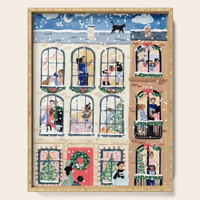 Holiday Apartment Windows Serving Tray by Sabina Fenn | Society6 | Society6