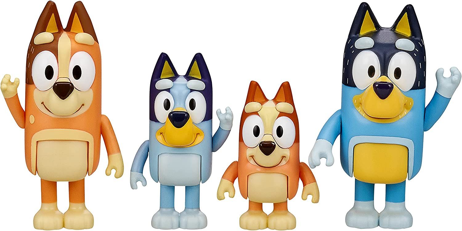 Bluey and Friends 4 Pack of 2.5-3" Poseable Figures | Amazon (US)