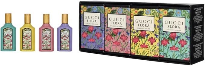 Gucci Perfume for Women Variety 4-Piece Mini Splash Travel Gift Set | Gorgeous Magnolia + Gorgeou... | Amazon (US)