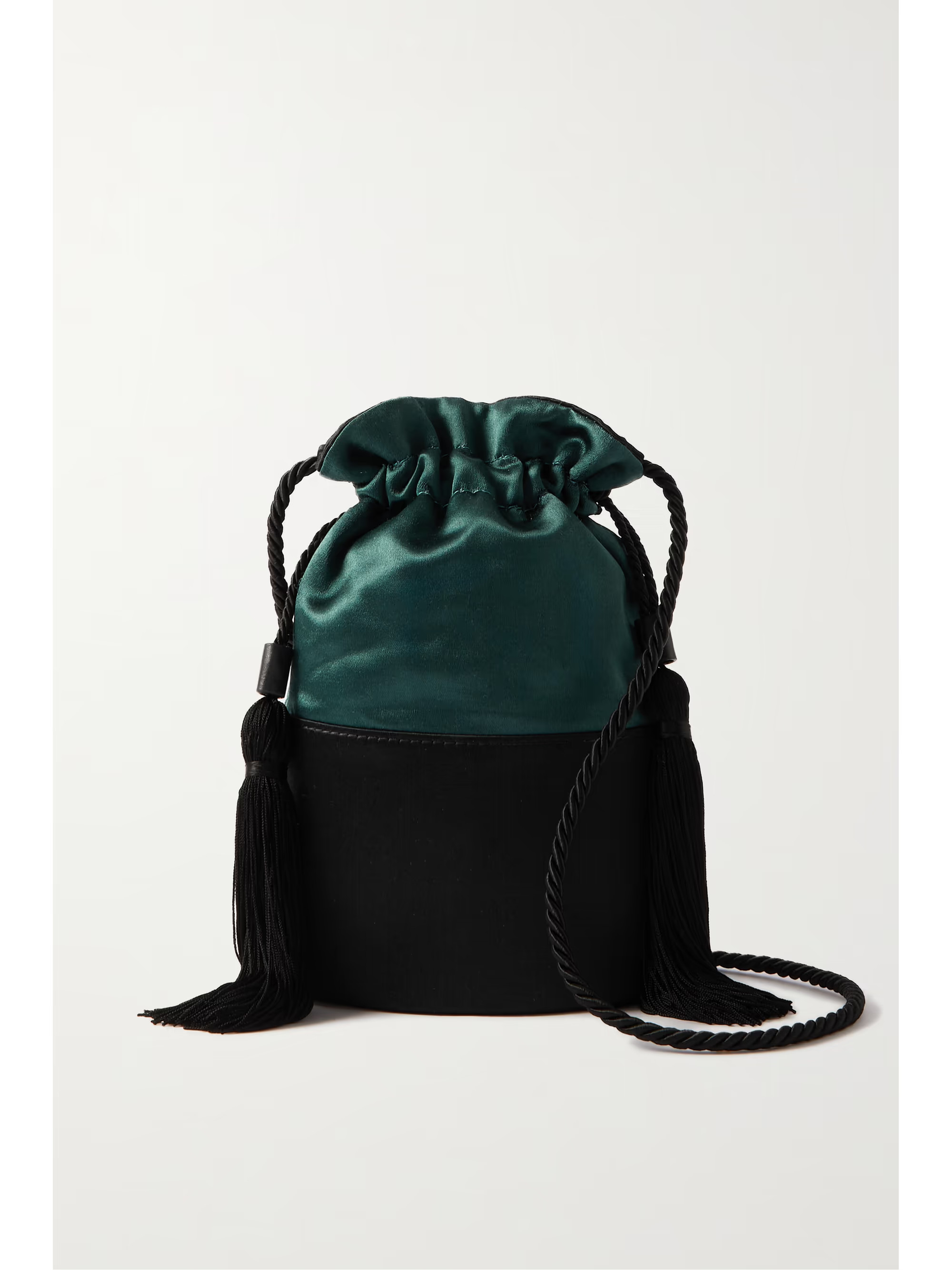 Lola two-tone satin bucket bag | NET-A-PORTER (US)