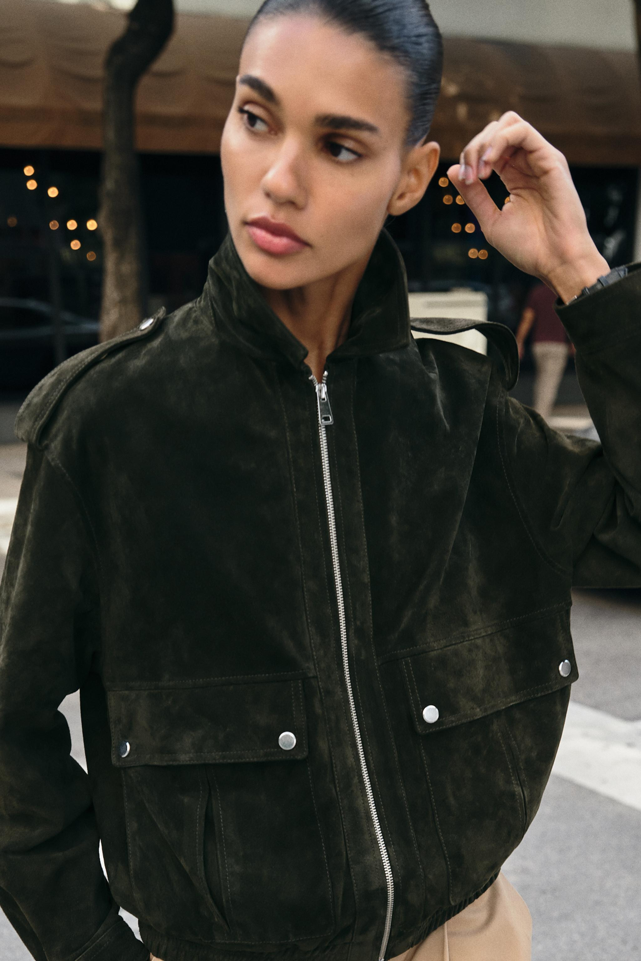 100% SUEDE LEATHER JACKET | Zara US