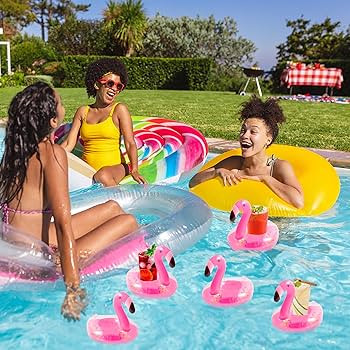 12Pack Inflatable Pool Drink Holder Floating Coasters Multi Shape Swimming Cup Holder Water Float... | Amazon (US)