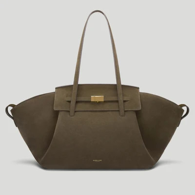 DeMellier The Brooklyn in Hazel Suede Leather Tote & Work bag | DeMellier