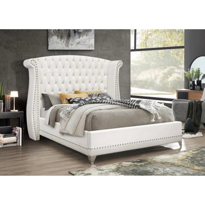 Barzini Upholstered Queen Wingback Bed | Wayfair North America
