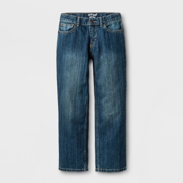 Boys' Relaxed Straight Fit Jeans - Cat & Jack™ Blue | Target