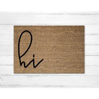 Hi Doormat Rug, Welcome Doormat, Custom Door Mat, Personalized Housewarming Gift, Engagement Wedding | Etsy (US)