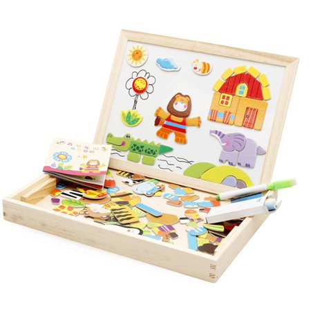 snorda Educational Wooden Toys Children Toddlers Magnetic Drawing Board Puzzles Games | Walmart (US)