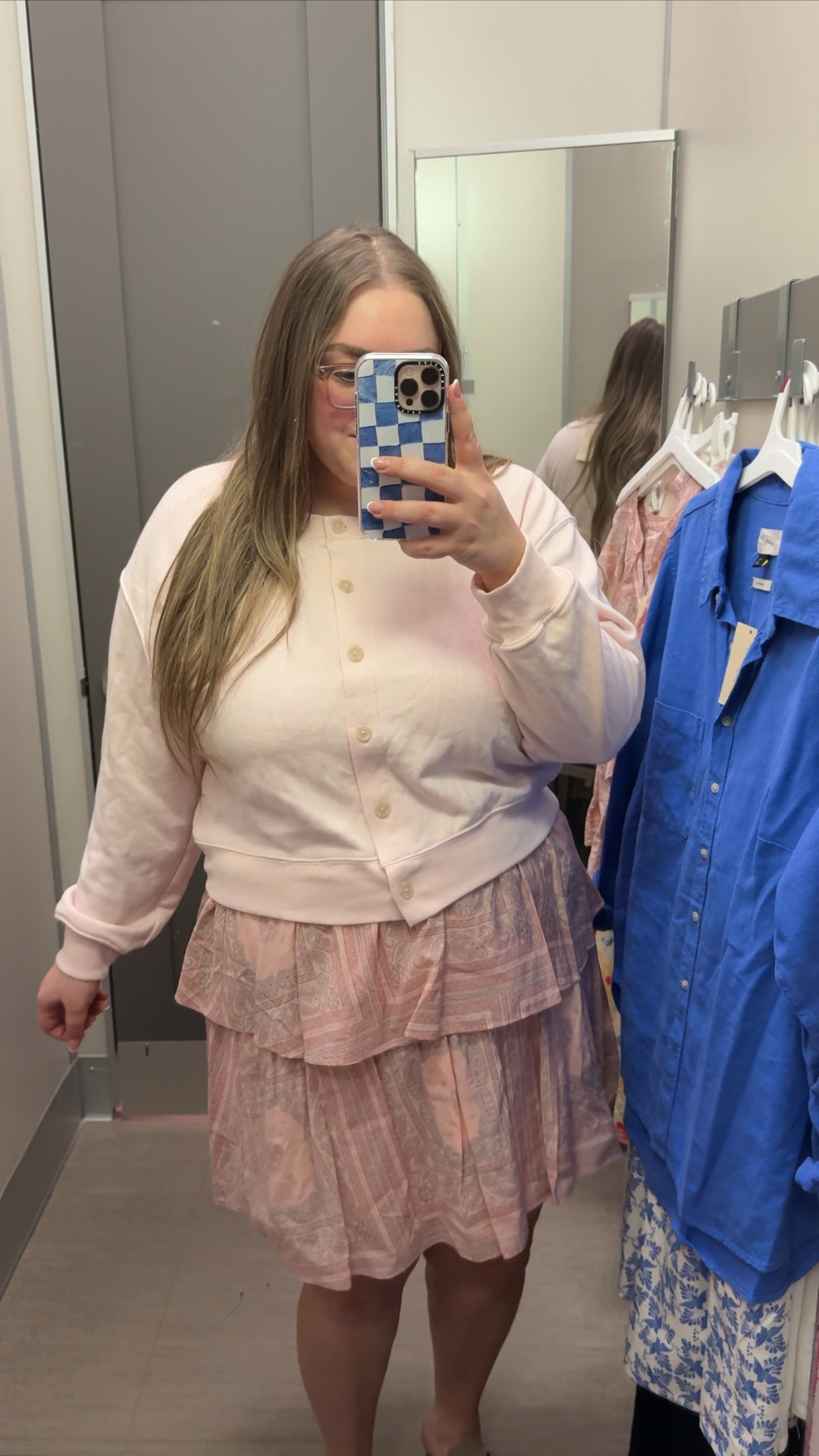 Spring target outfit. Wearing xxl in cardigan and skirt  

#LTKFindsUnder50 #LTKPlusSize