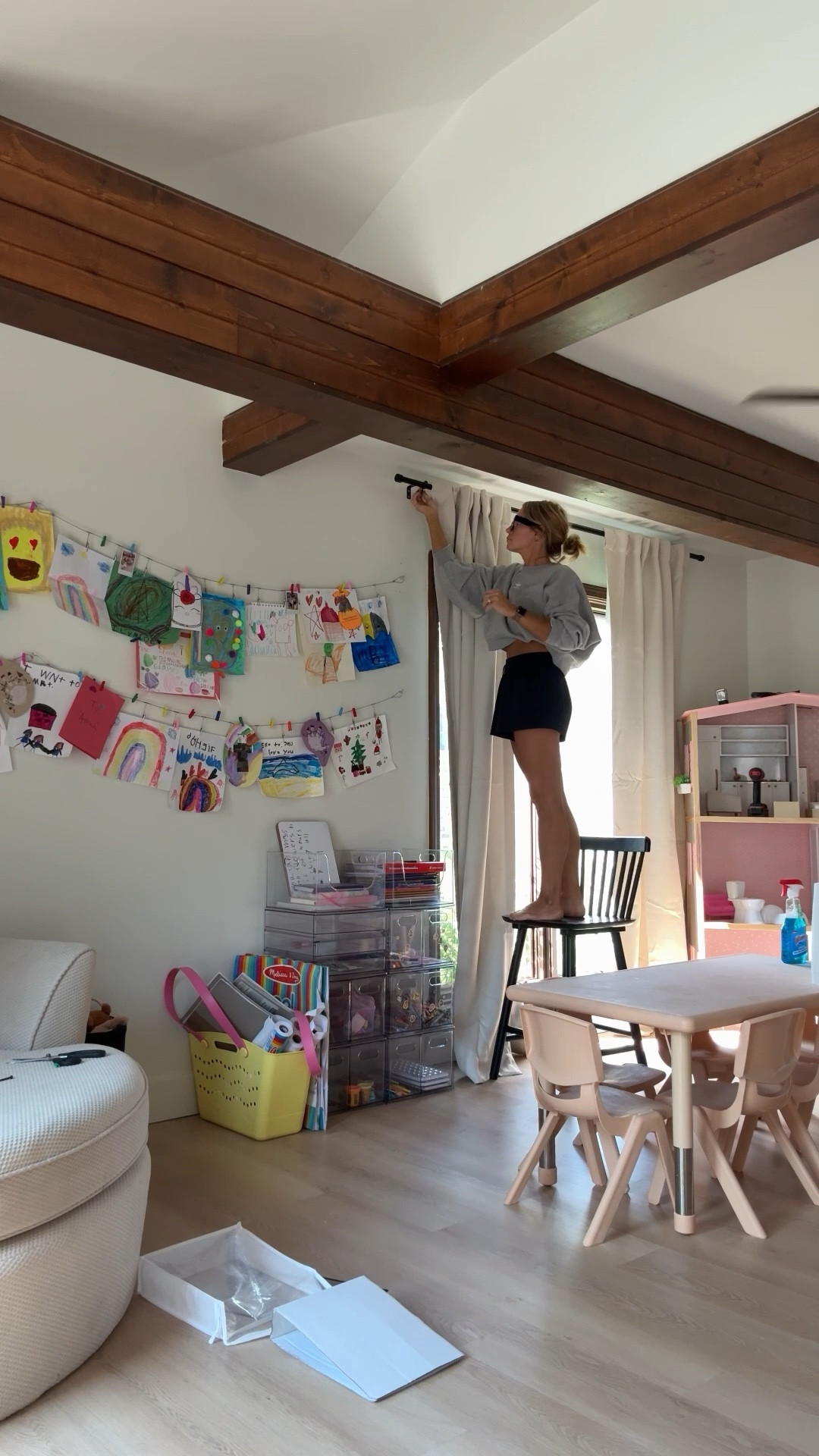 The toy room is finally coming together! 

My curtains are in the shade birch. I love these and have them all over my house. 

#LTKFamily #LTKHome #LTKKids