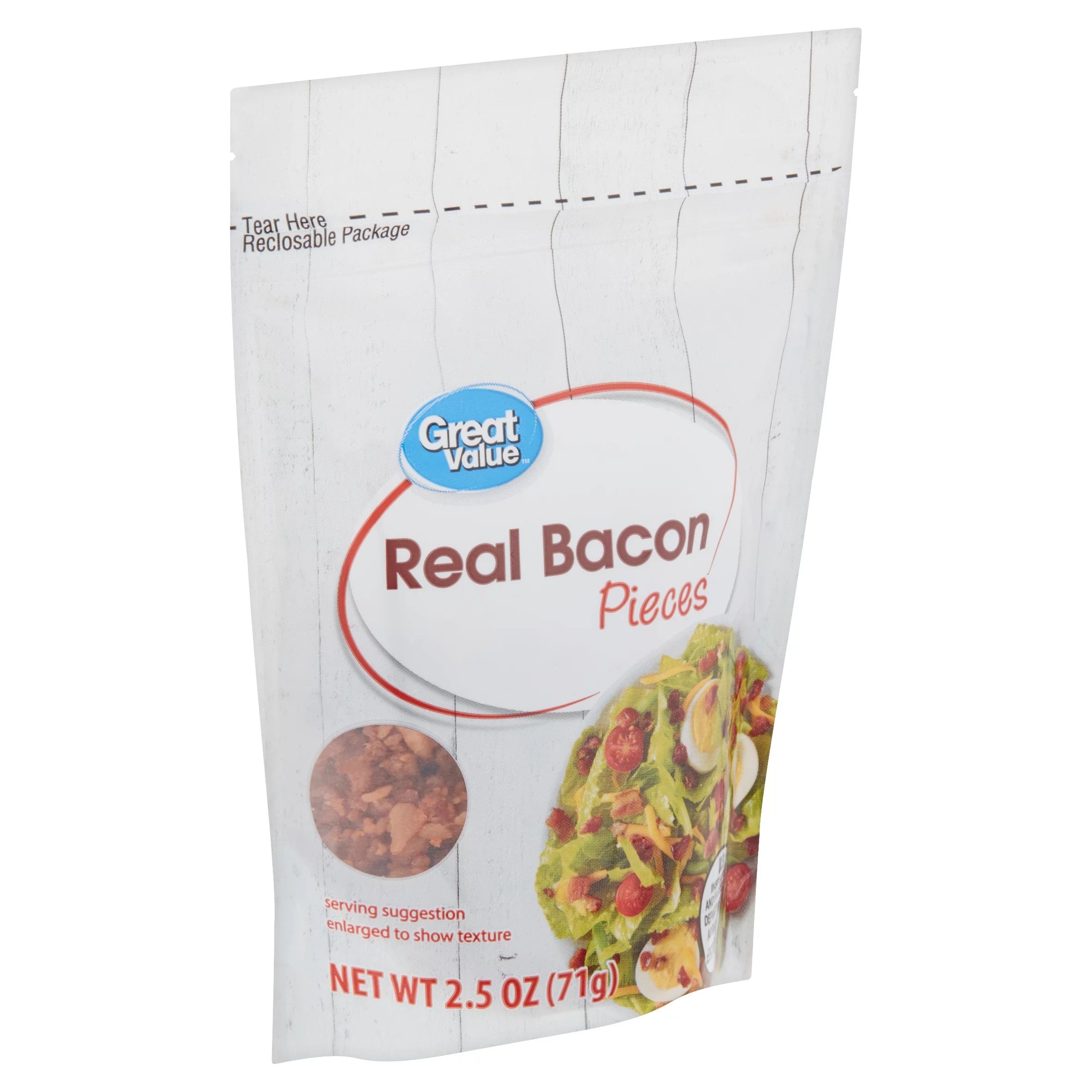 Great Value Real Bacon Pieces, 2.5 oz - Walmart.com | Walmart (US)