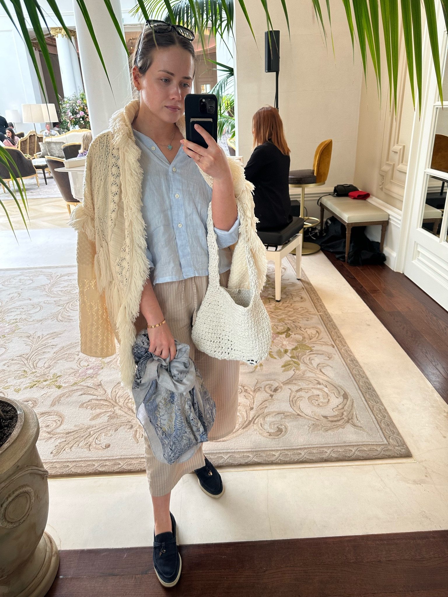 My trusted travel/vacation fit. Comfortable linen and wool. Opting for natural materials. I am wearing summer charms color Caviar and I go half a size down in my regular size #travelfit #linen #linenpants #linenshirt #summercharms #summerwalks #alanui #loropiana #linenoutfit

#LTKshoecrush #LTKeurope #LTKsalealert