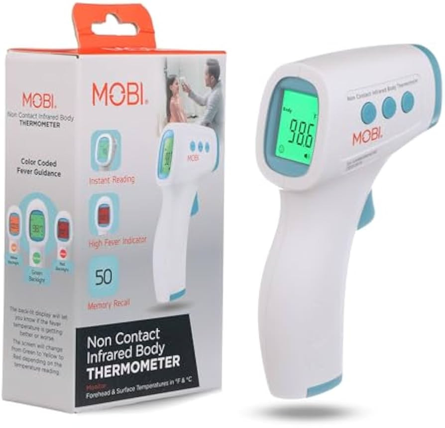 No Touch Thermometer for Baby, Kids, & Adults, Touchless Infrared Thermometer with High Fever Ind... | Amazon (US)