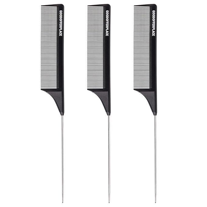 Goodofferplace 3 Rattail comb Pintail comb Parting combs Teasing combs hair combs for women | Amazon (US)