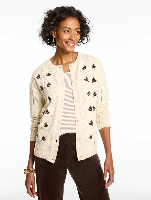 Embroidered Cardigan - Flower Parade | Talbots