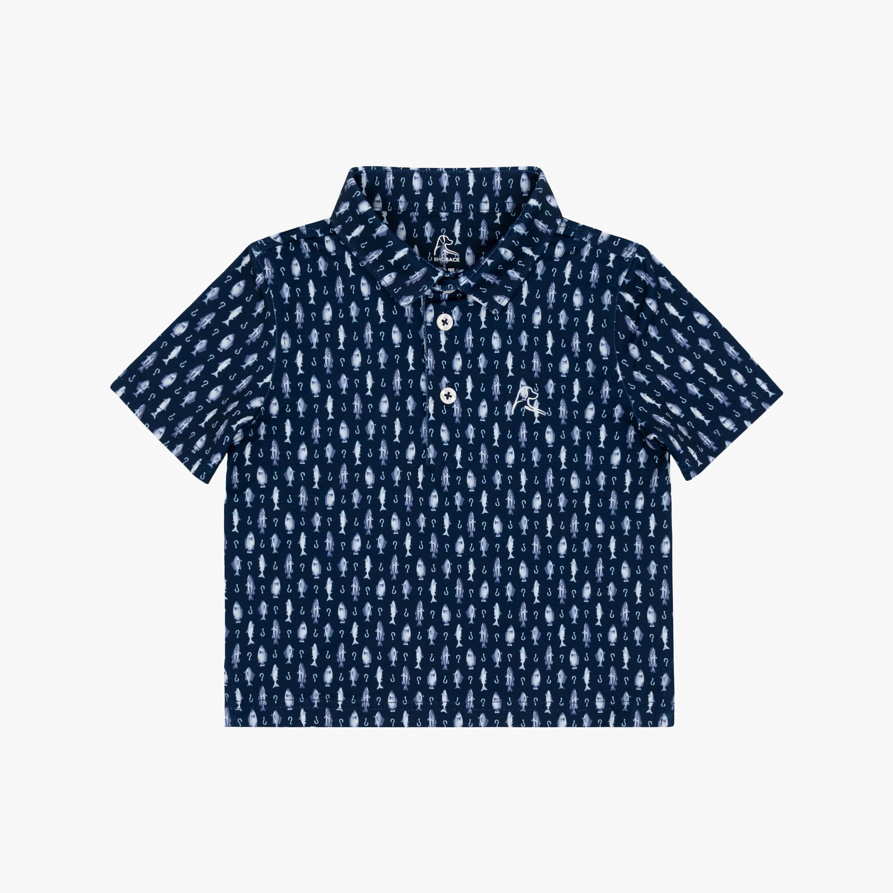The Lil' Catch And Release | Performance Polo | The Catch And Release - Fleet Navy/White The Catch And Release | Fleet Navy / 5T | RHOBACK