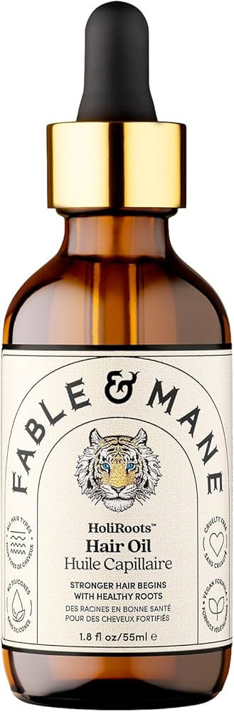 Fable and Mane Hair Oil - HoliRoots Strengthening Serum for Damaged, Frizzy Hair with Ashwagandha... | Amazon (US)