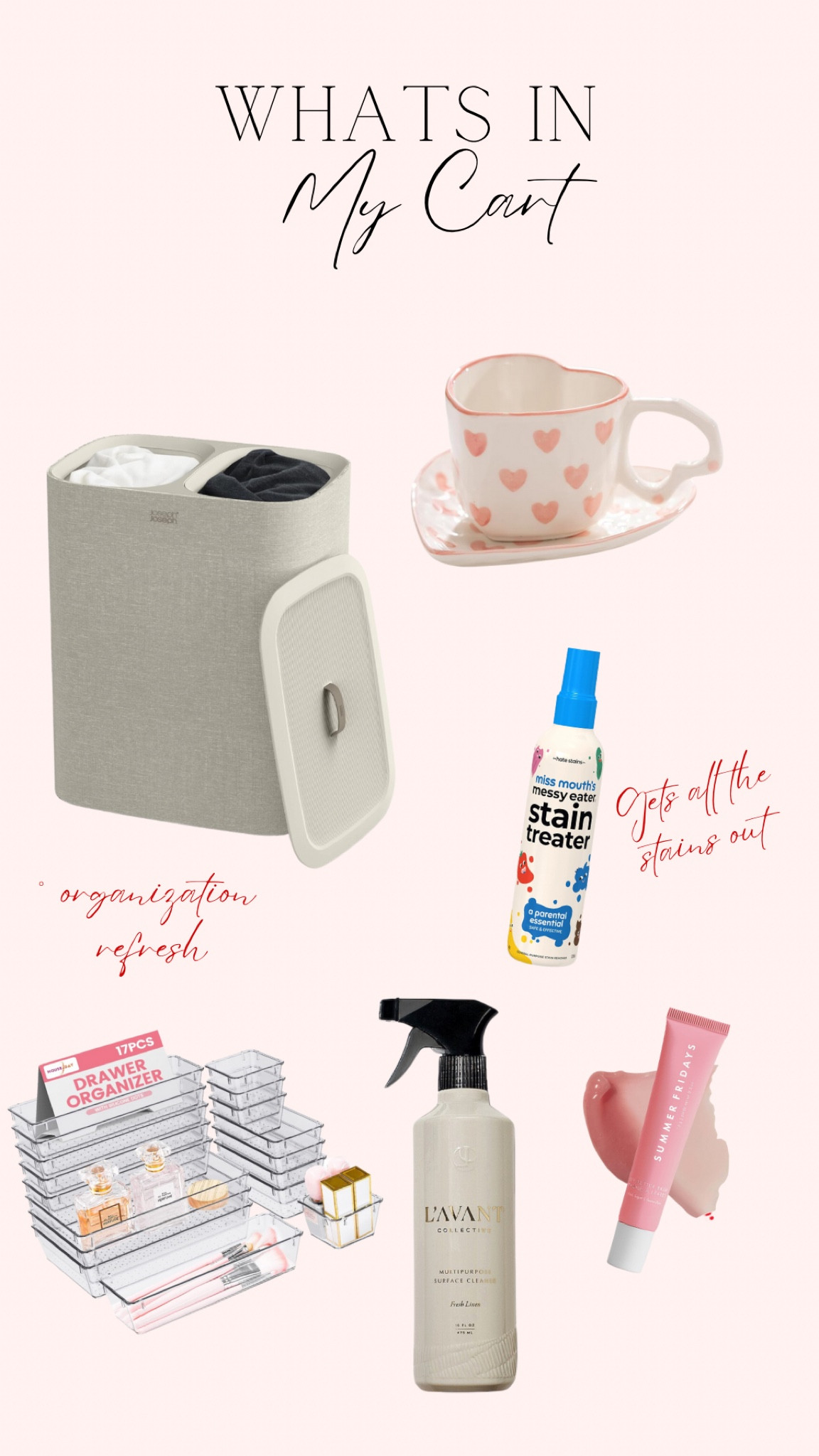 What’s in my cart this week

Neutral laundry basket
Organization finds Amazon
Valentine’s Day gifts for her
Multi surface cleaning spray
Summer Fridays 
Sephora beauty finds 
Galentines day
Home finds


#LTKhome #LTKGiftGuide #LTKMostLoved