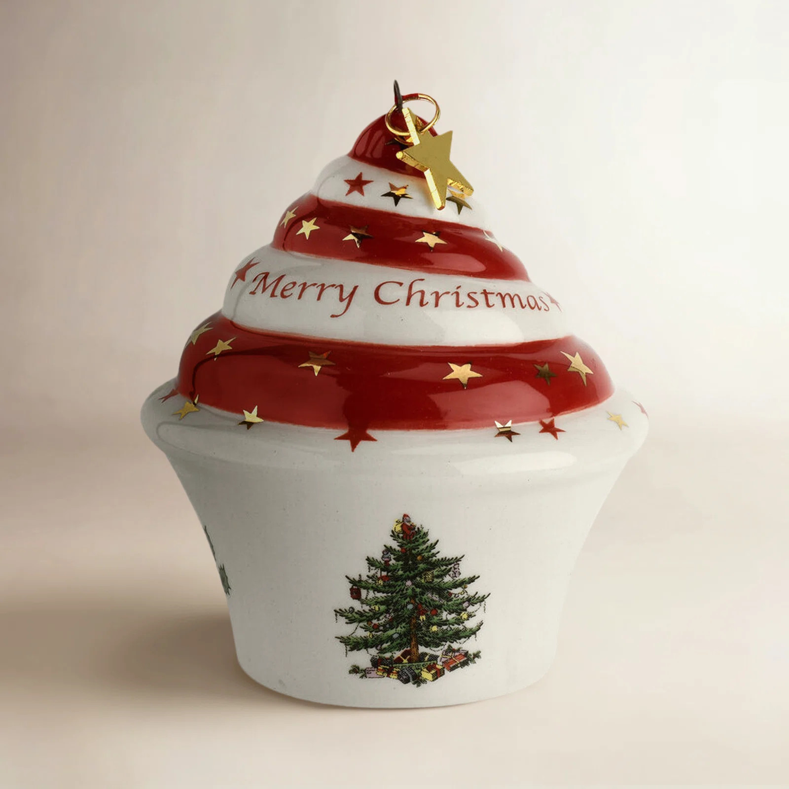 Spode Christmas Tree Cupcake Ornament 3 | Birch Lane