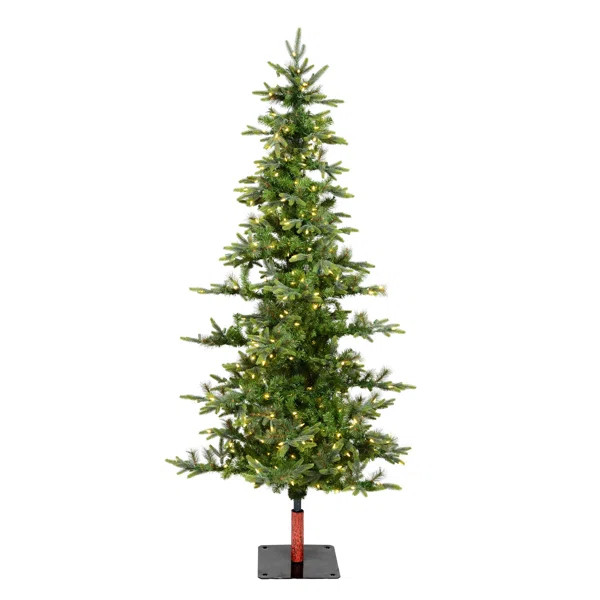 7' Shawnee Alpine Style Artificial Christmas Tree with LED Clear Lights | Wayfair Professional