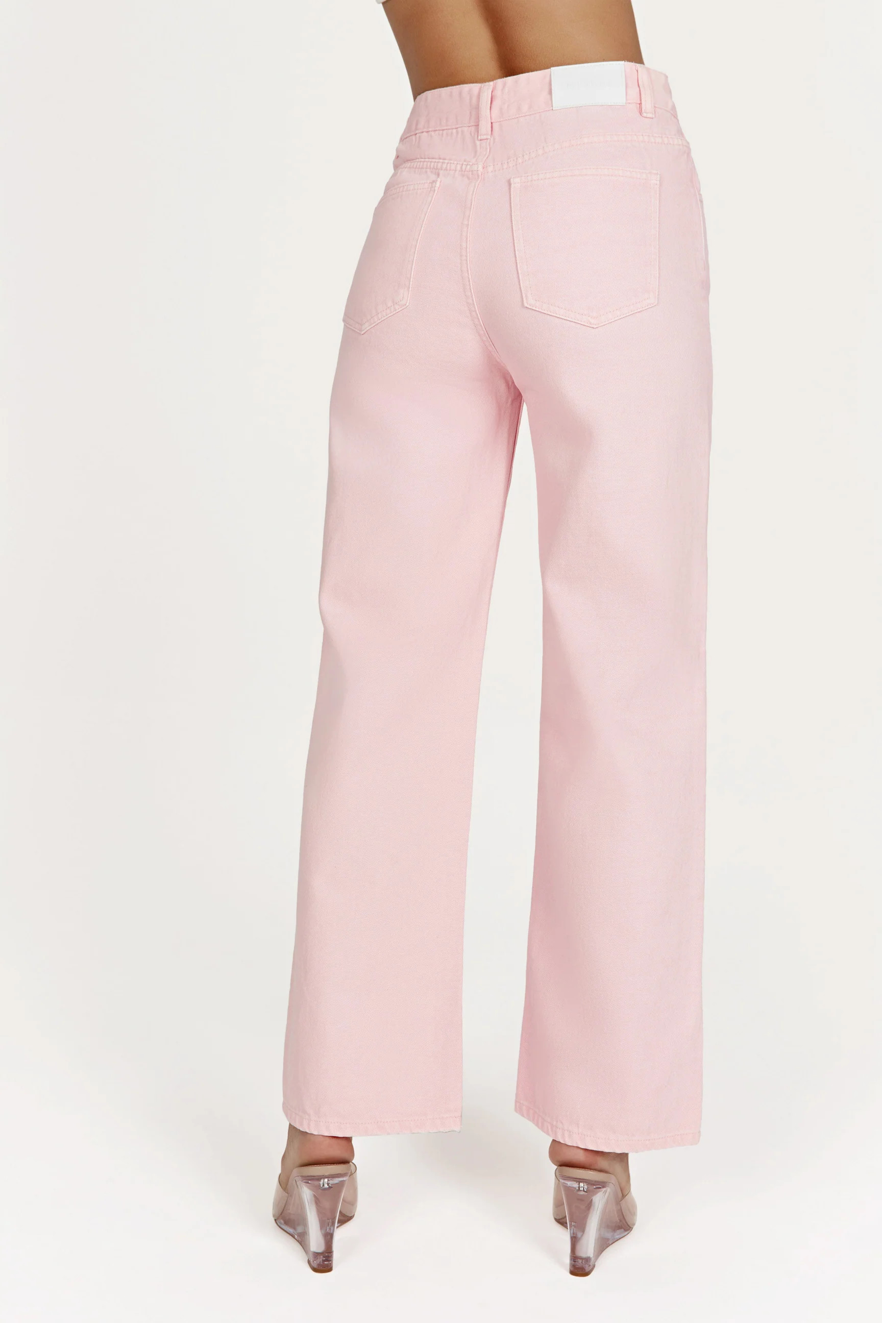 Ainsley Mid Rise Jean - Blush Pink | MESHKI US