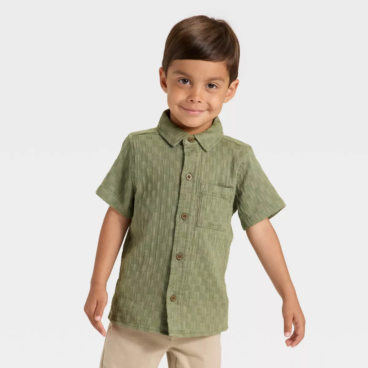 Toddler Boys' Short Sleeve Woven Shirt - Cat & Jack™ | Target