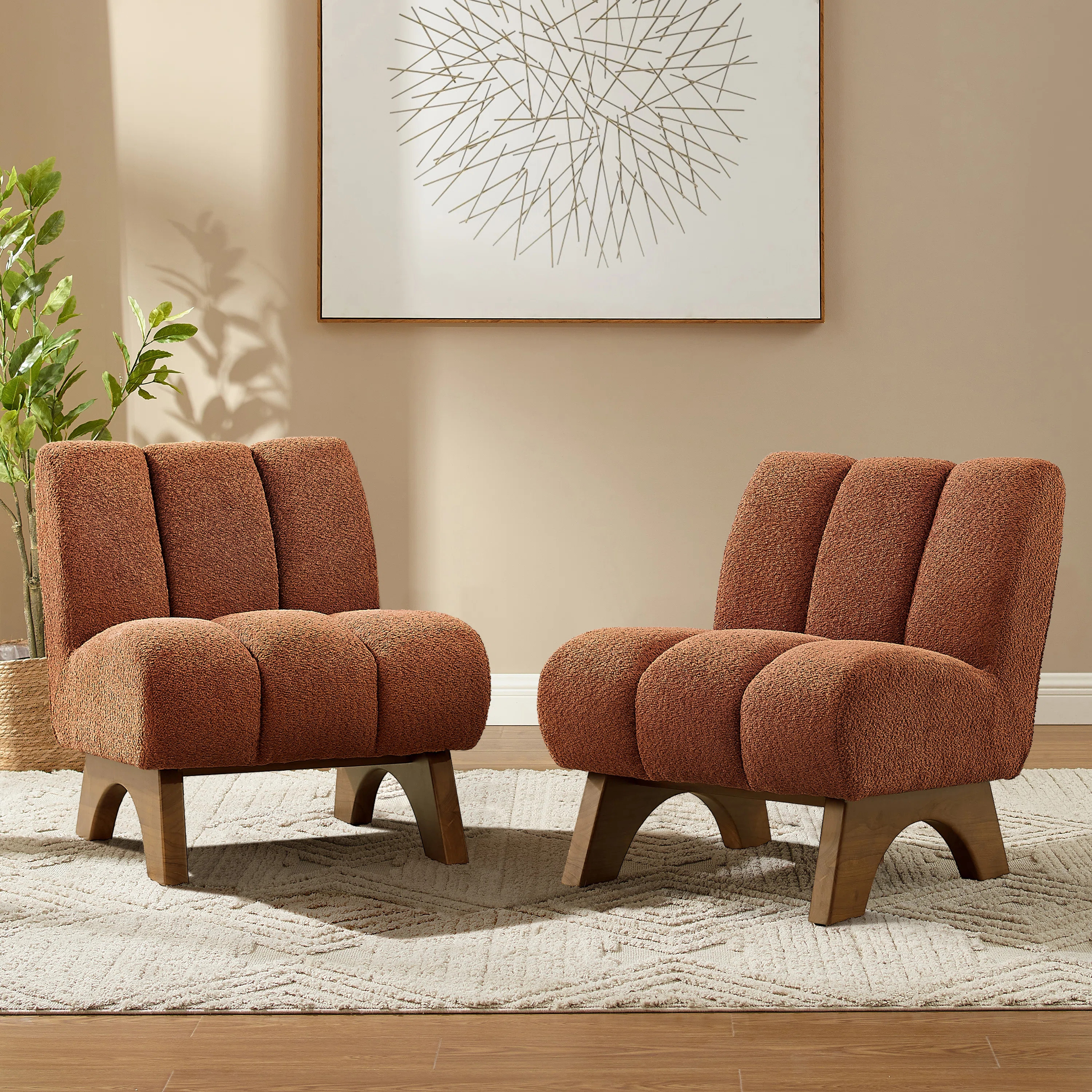 Brinlei Upholstered Accent Chair (Set of 2) | Wayfair North America