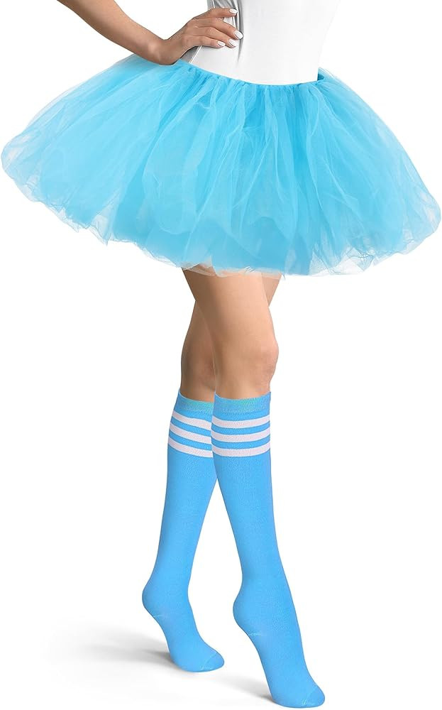 Zhanmai Tutu for Women Girls 5 Layered Tulle Tutu Skirt Princes Runners Costumes Tube Socks for A... | Amazon (US)
