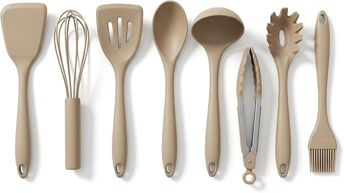 Non-Toxic Platinum Silicone Cooking Utensils Set 8 Pcs - Ziruma | Amazon (US)