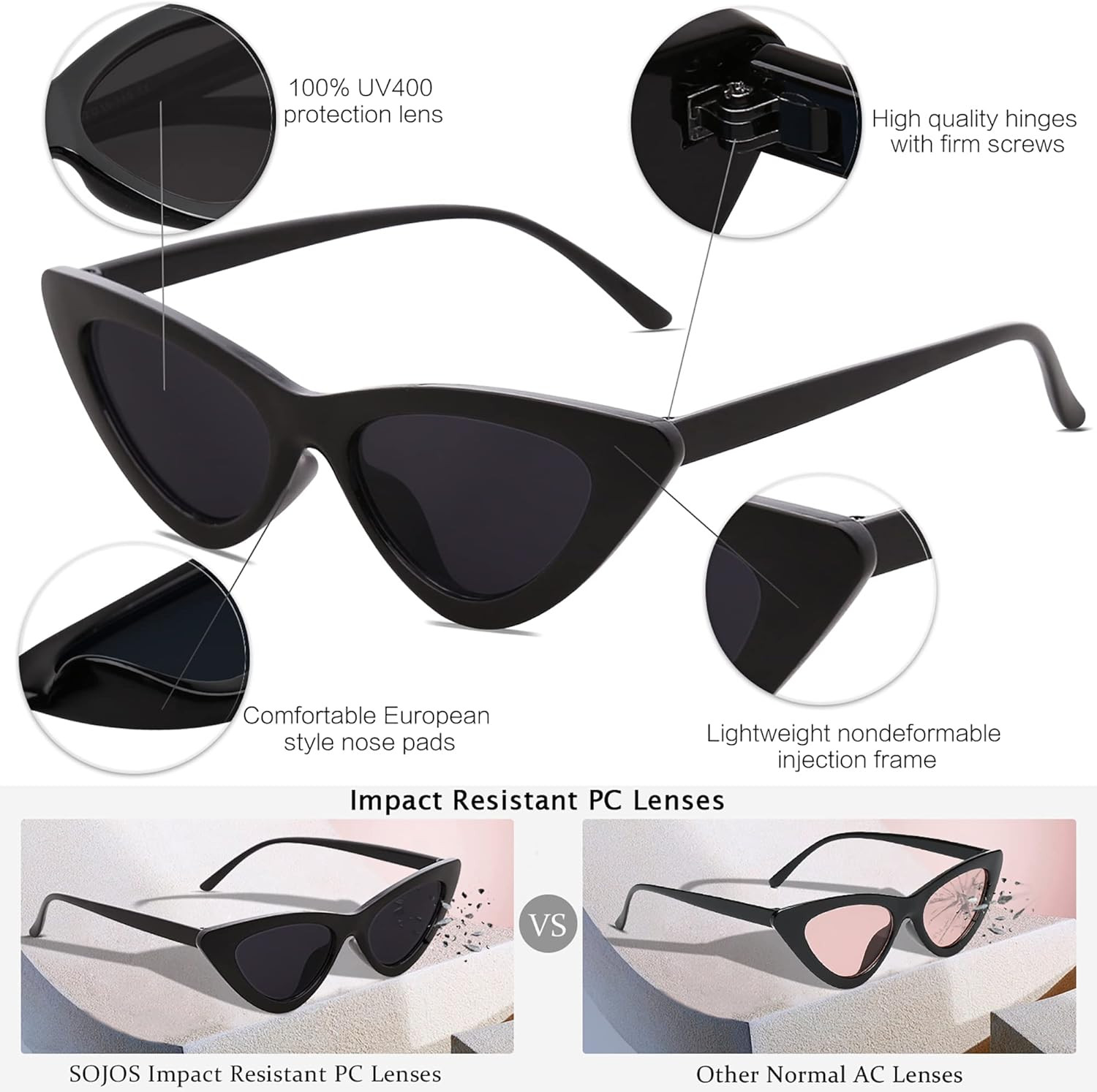 SOJOS Trendy Sunglasses for Women and Men | Amazon (US)