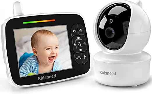 Baby Monitor with Camera and Audio - 3.5 Inch Video Baby Monitor with Remote Control Pan& Tilt &Z... | Amazon (US)