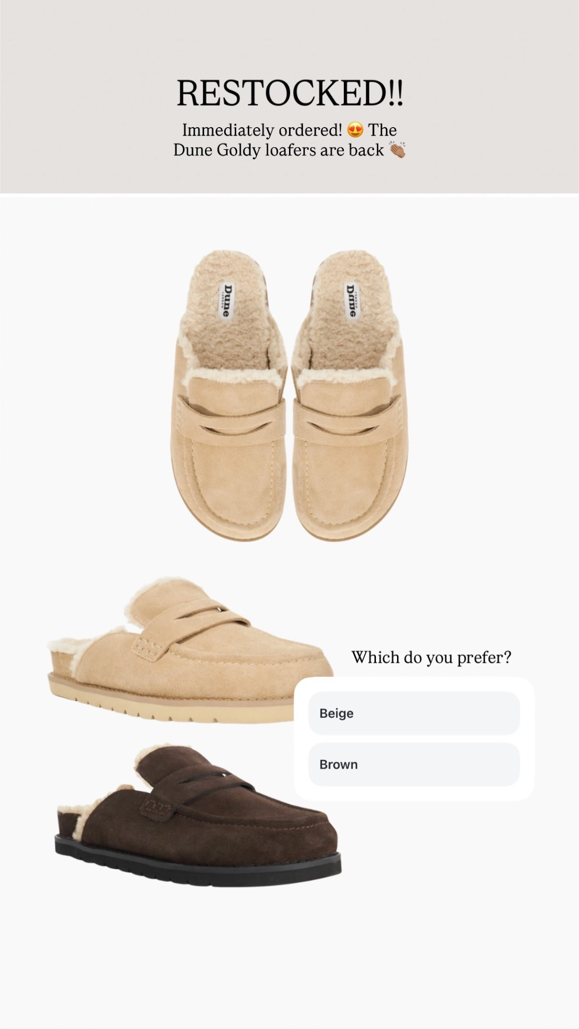 Back in stock! Dune Goldy loafers 👏🏽

#LTKwinter #LTKeurope #LTKstyletip