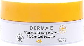 DERMA E Vitamin C Bright Eyes Hydro Gel Patches Instantly Transform Dark Circles, Puffy, Dry, Eye... | Amazon (US)