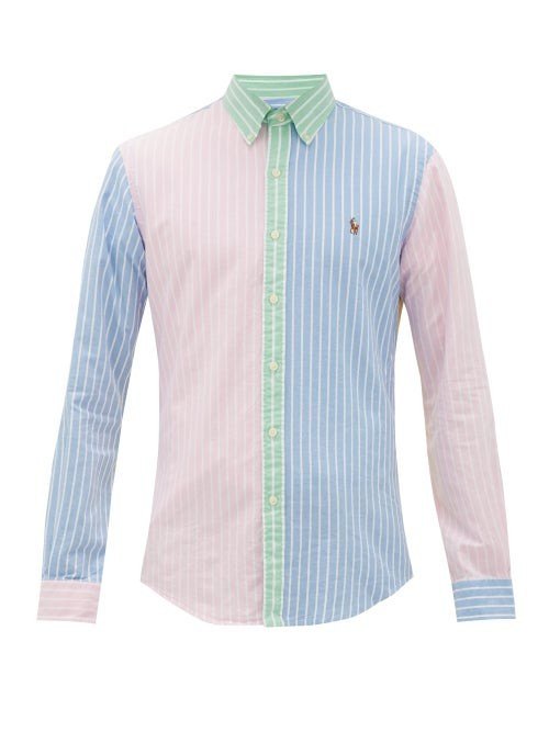 Polo Ralph Lauren - Colour-block Striped Cotton-oxford Shirt - Mens - Multi | Matches (UK)