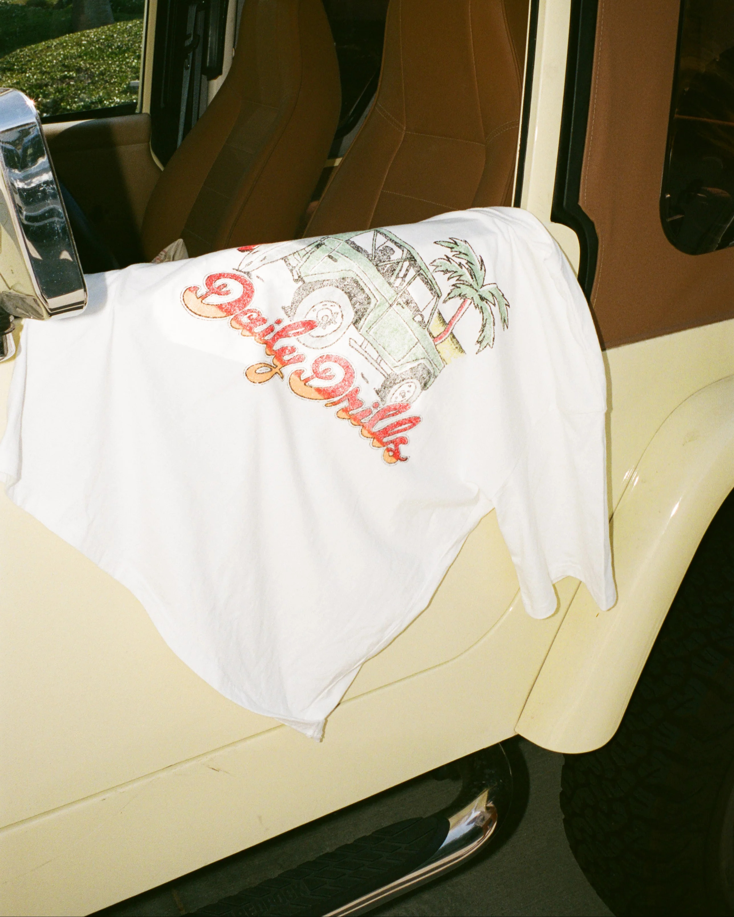 Bronco Beach Tee - White | Daily Drills LLC