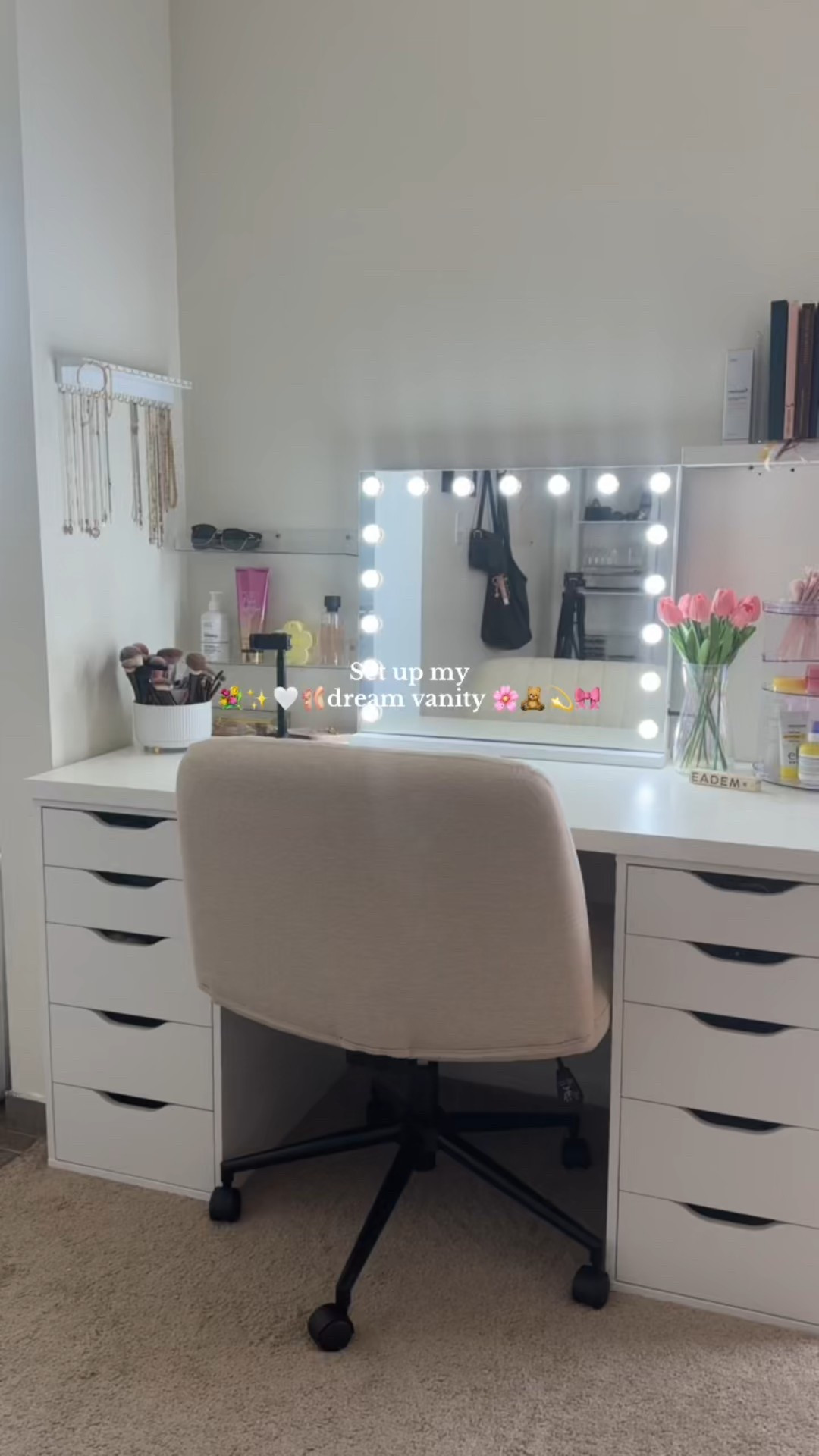 My vanity is a dream come true I’m literally obsessed 

#LTKSaleAlert #LTKHome #LTKGiftGuide