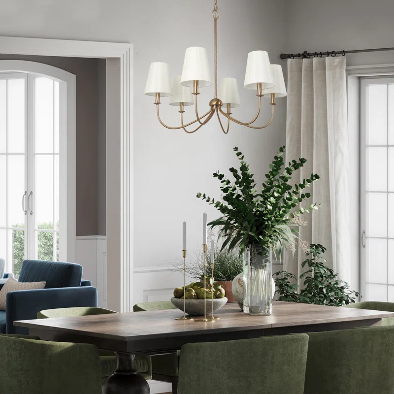 Rosdorf Park Abbiney 6 - Light Shaded Classic Chandelier & Reviews | Wayfair | Wayfair North America