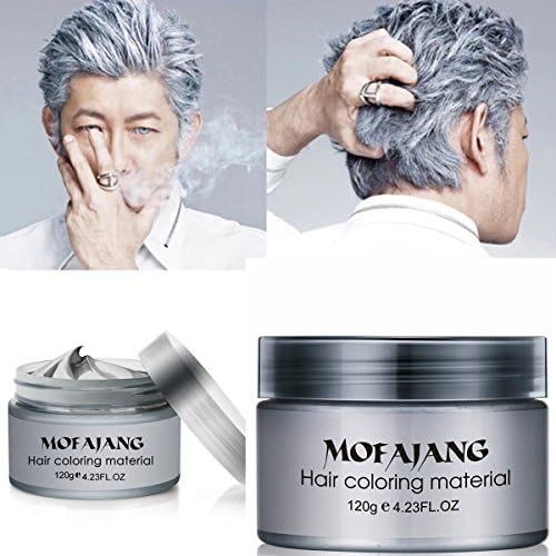 Temporary Silver Gray Hair Wax Pomade for People, Luxury Coloring Mud Grey Hair Dye,Washable Treatme | Amazon (US)