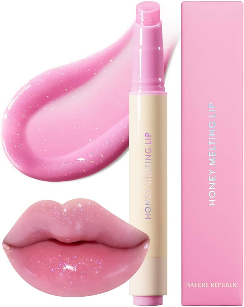 Nature Republic HONEY MELTING LIP GLITTER (13 AURORA) SOFT LIP STICK Hydrating jelly Gloss, Moist... | Amazon (US)