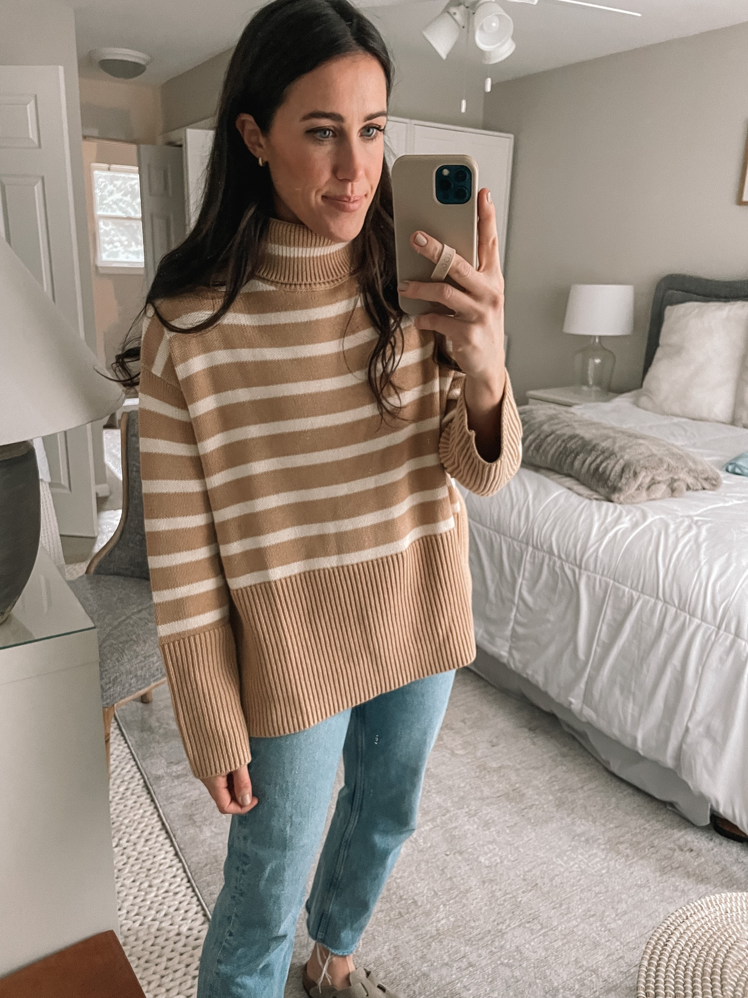 Gap Striped Turtleneck
Wearing XS

#LTKFind #LTKsalealert #LTKunder50