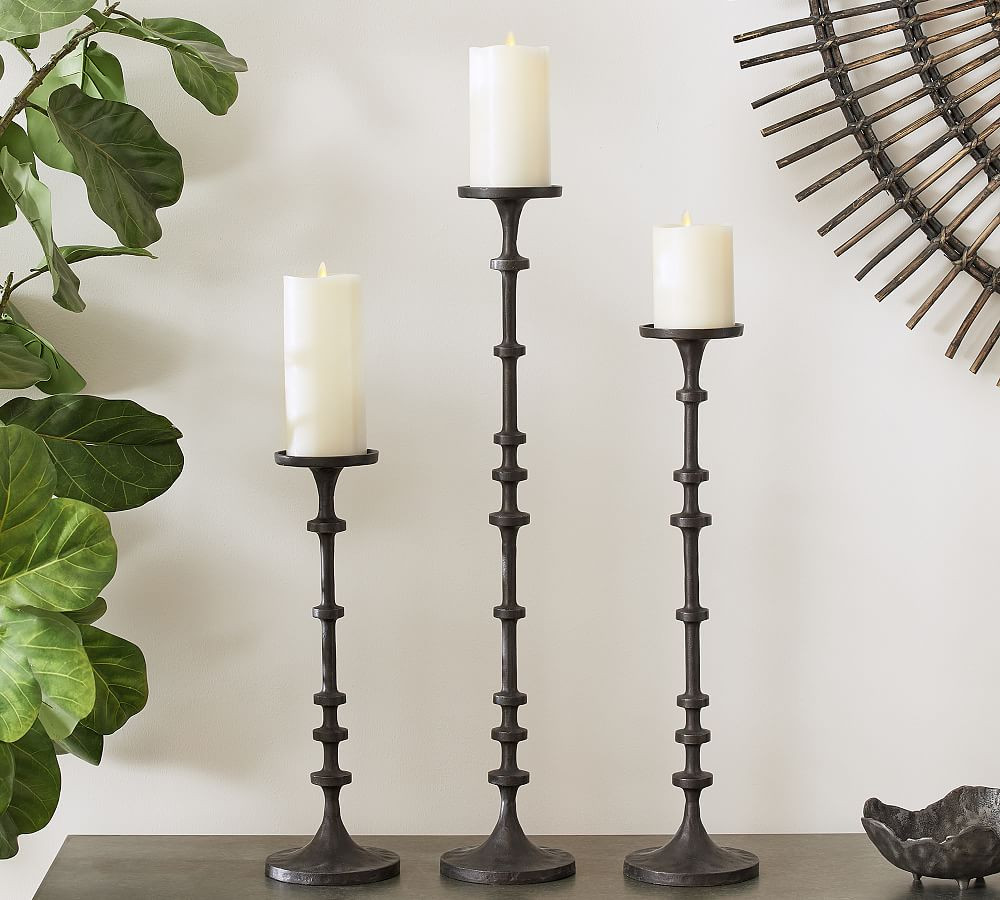 Fia Pillar Candleholders - Set of 3 | Pottery Barn (US)