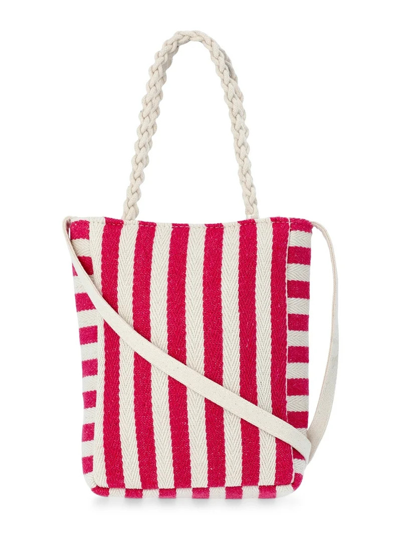 No Boundaries Women's Beaded Crossbody Tote Bag, Pink | Walmart (US)