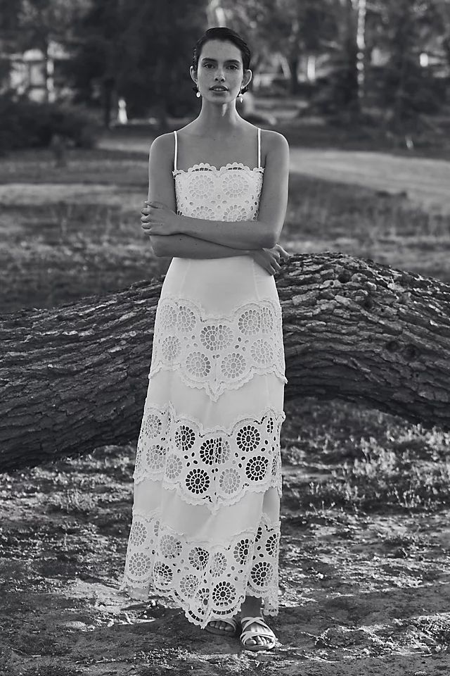 RAISSA Lace Midi Skirt | Anthropologie (US)