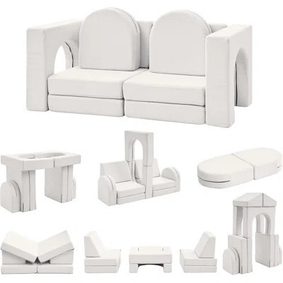Kids Couch 10pcs, Modular Kids Play Couch For Playroom Bedroom | Wayfair North America