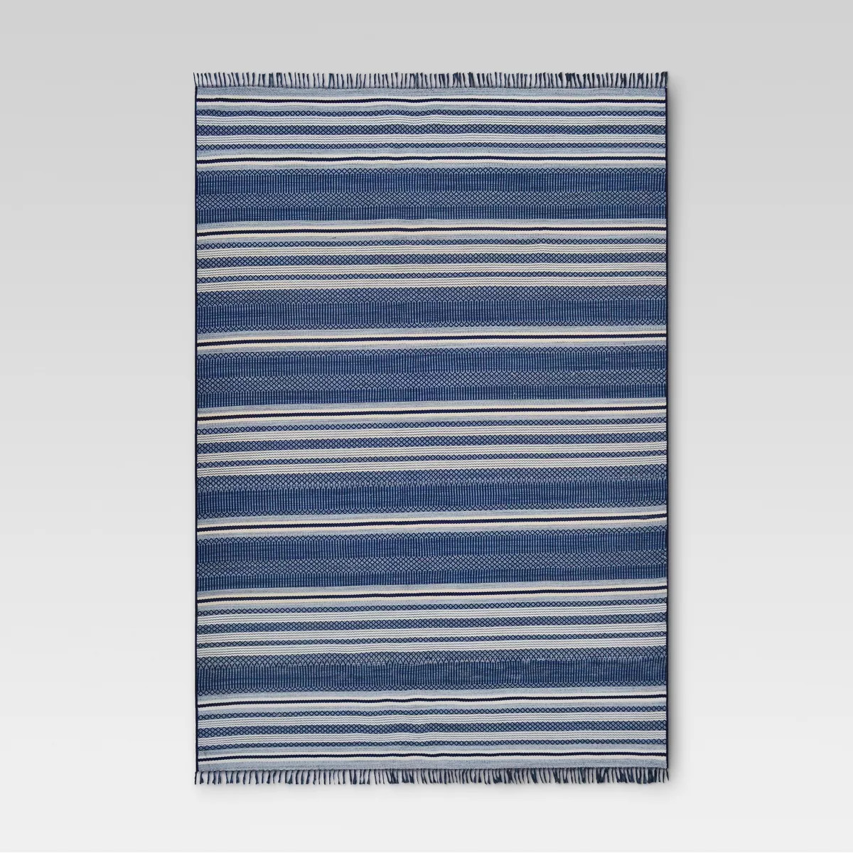 9' x 12' Global Stripe Outdoor Rug Blue - Threshold™ | Target