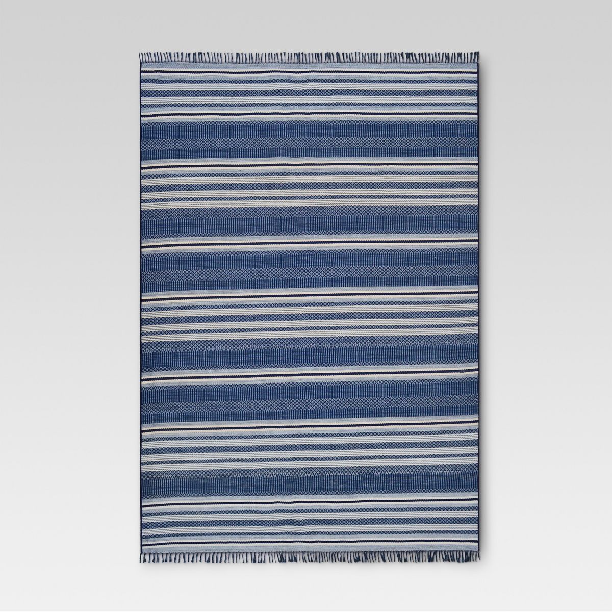 9' x 12' Global Stripe Outdoor Rug Blue - Threshold™ | Target