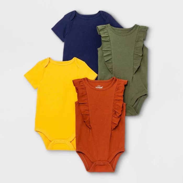 Baby Girls' Short Sleeve Bodysuit - Cat & Jack™ Navy | Target