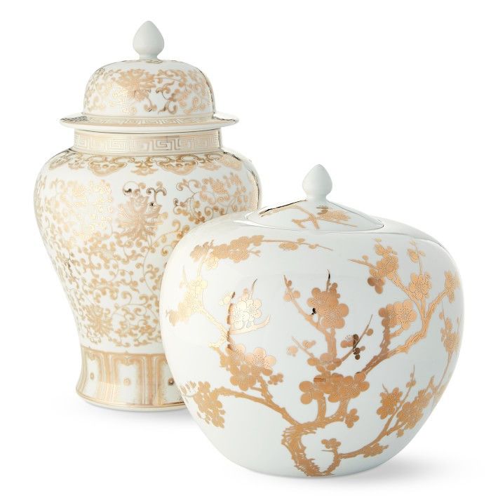 White and Gold Ginger Jar | Williams-Sonoma