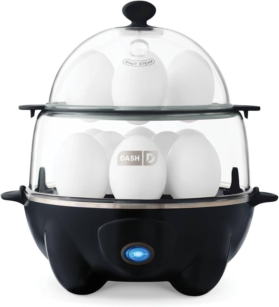DASH Deluxe Rapid Egg Cooker for Hard Boiled, Poached, Scrambled Eggs, Omelets, Steamed Vegetable... | Amazon (US)