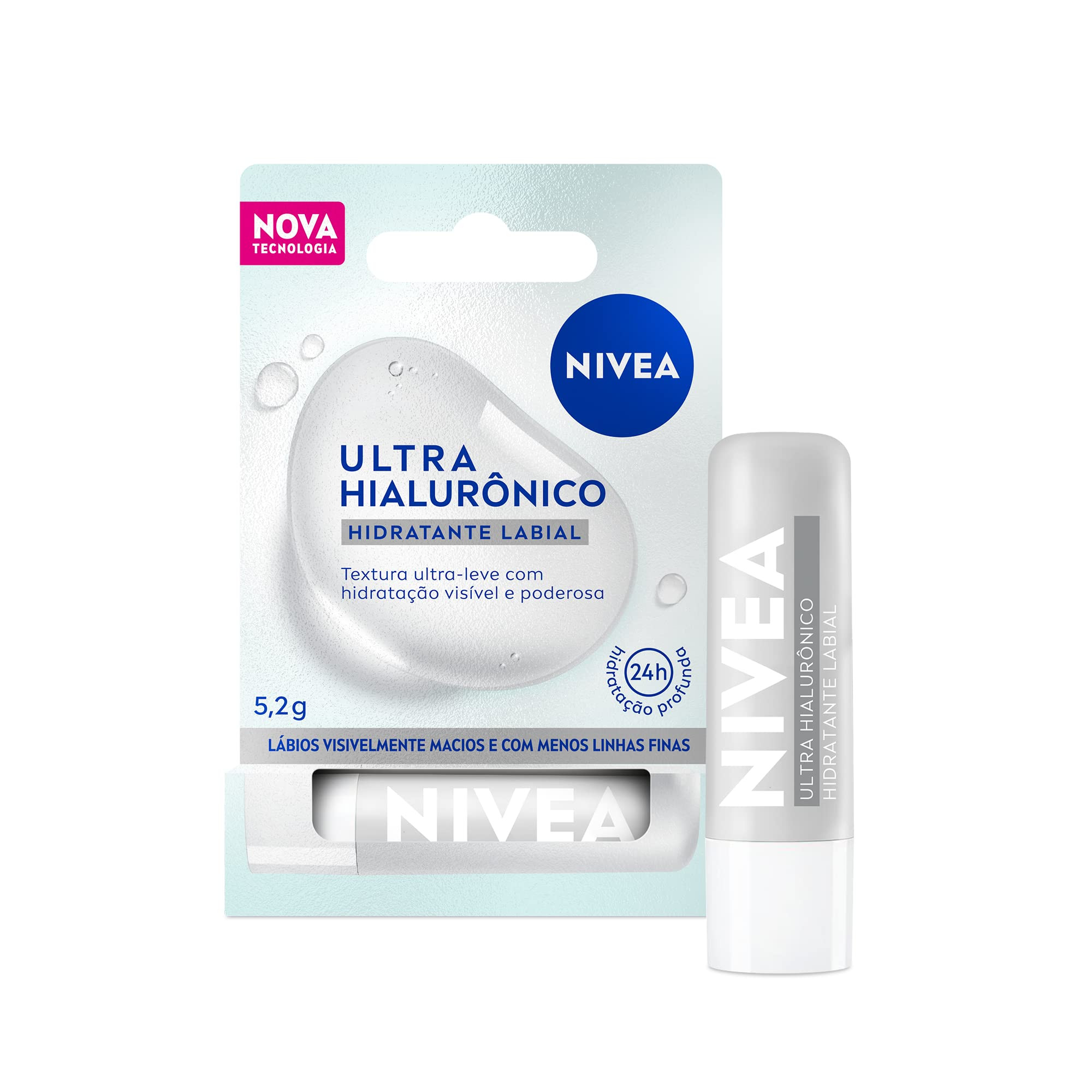 NIVEA Hidratante Labial Ultra Hialurônico 5,2g | Amazon (BR)